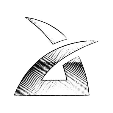 Çizelge Tahtası İşlenmiş Küçük Dikenli Harf A Beyaz Arkaplanda izole edilmiş