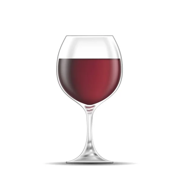 Ilustração Copo Vinho Tinto Isolado Fundo Branco — Vetor de Stock