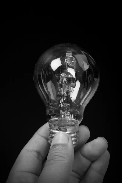 Light bulb in hand — Stock Photo, Image