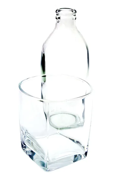 Bottiglia di vetro trasparente — Foto Stock