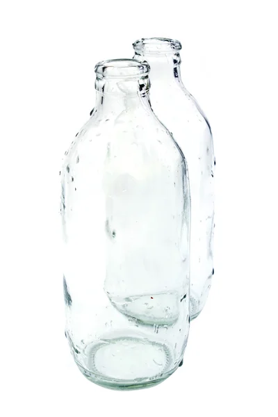 Transparent glass bottle — Stock Photo, Image