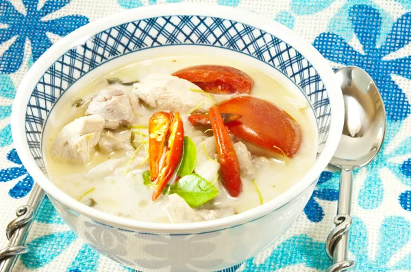 Chicken coconut soup — Stock Photo, Image