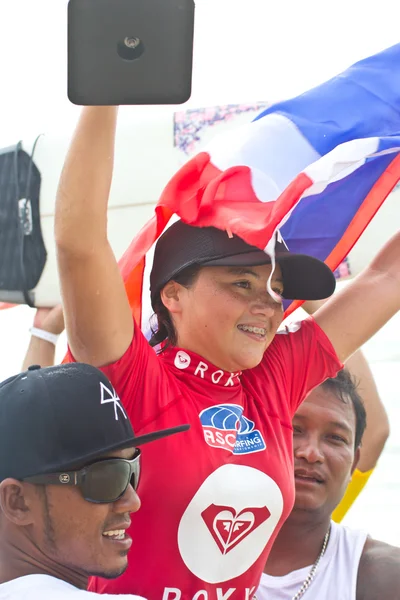 Anissa Flynn in Quiksilver Open Phuket Thailandia 2012 — Foto Stock