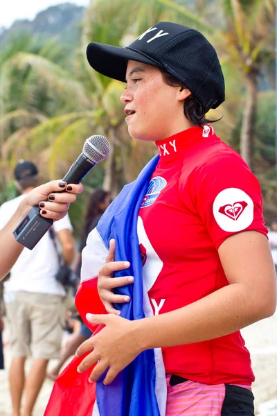 Anissa Flynn em Quiksilver Open Phuket Tailândia 2012 — Fotografia de Stock
