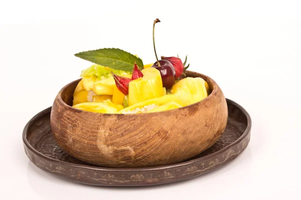 Native Thai style dessert, sticky rice in jackfruit — Stock Photo, Image