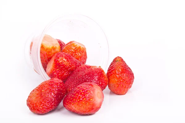 Fresas aisladas en blanco — Foto de Stock