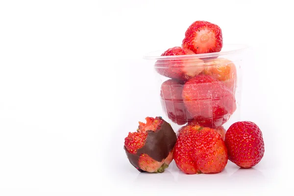 Strawberries isolated on white — Stock Photo, Image