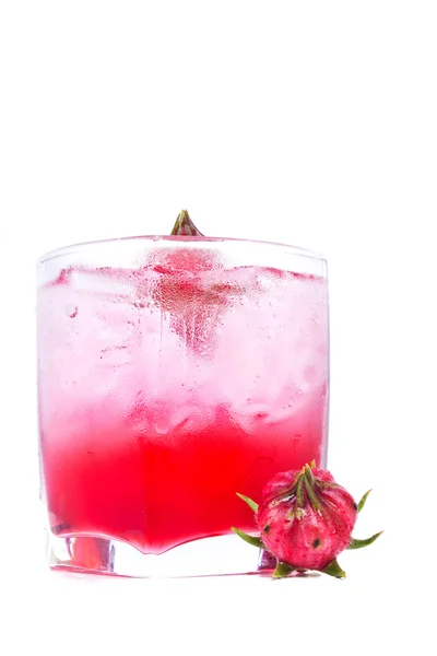 Cóctel de fresa con hielo picado —  Fotos de Stock