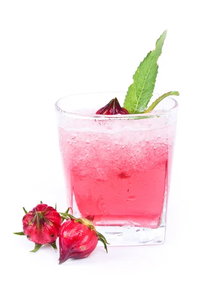 Strawberry cocktail with crushed ice — Stock Photo, Image