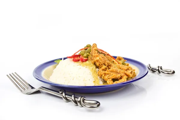 Grünes Curryhuhn — Stockfoto