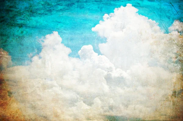 Retro błękitne niebo w tle — Zdjęcie stockowe