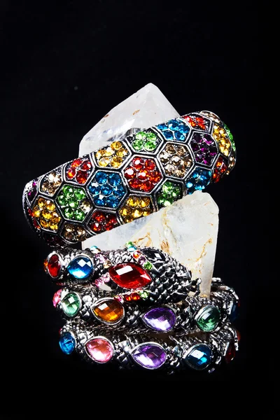 A bracelet is an article of jewelry that is worn around the wris — Stock Photo, Image