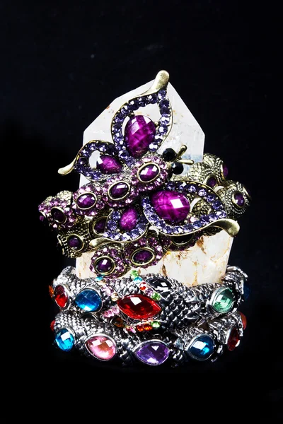 A bracelet is an article of jewelry that is worn around the wris — Stock Photo, Image