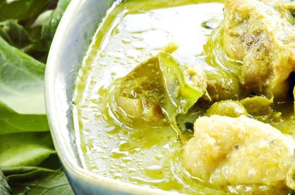 Chicken green curry — Stock Photo, Image