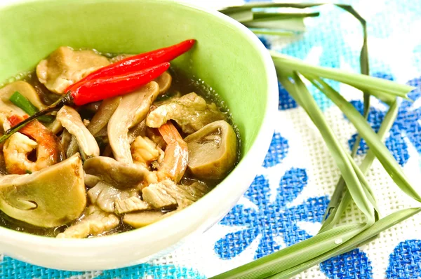 Fried mushroow with Oyster sauce — Stock Photo, Image