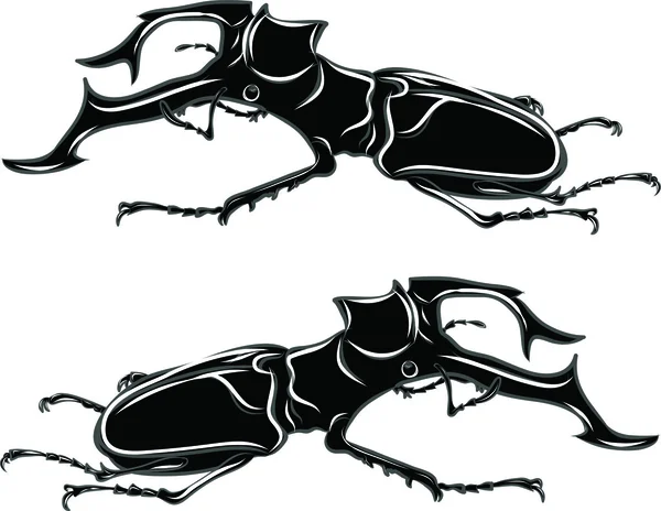 Silhouettes de scarabée — Image vectorielle