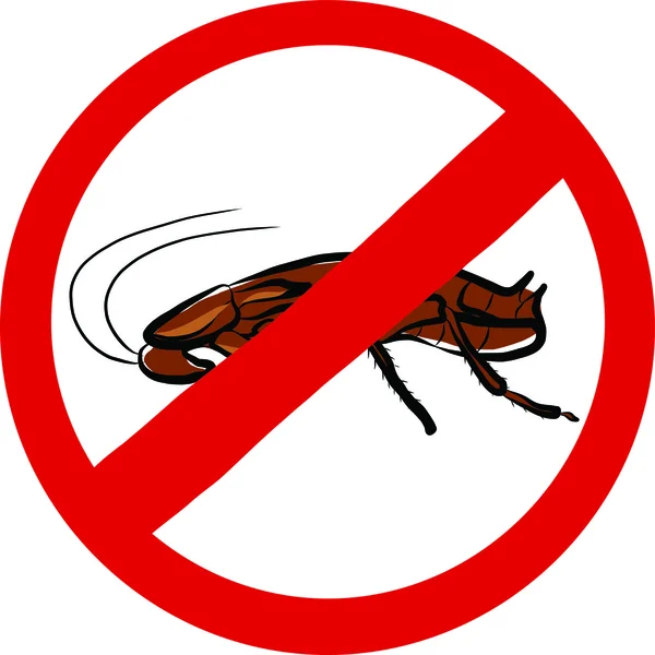 Stop Cockroach sign — Stock Vector
