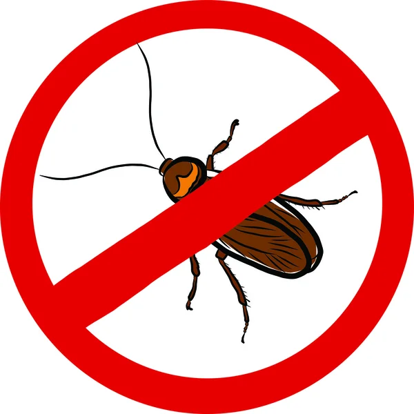 Stop Cockroach sign — Stock Vector