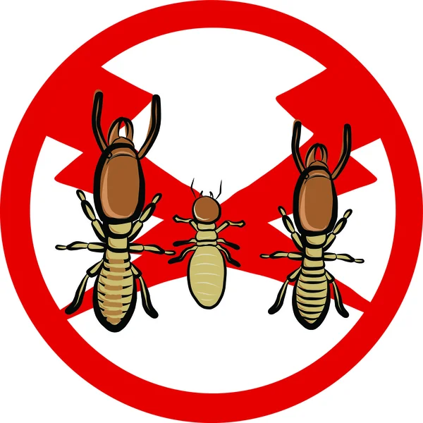 Termites insect repellent emblem — Stock Vector