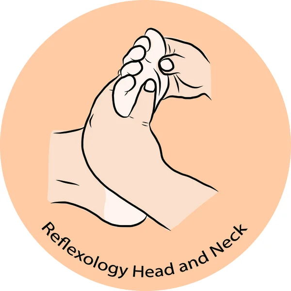 Hand draw Reflexology — Stock Vector