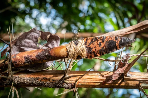 Kaçırılmış Maun Obsidiyan Lkel Bıçak — Stok fotoğraf