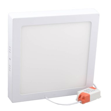 güçlü kare yüzey, beyaz izole arkaplanda logo olmadan tavana monte etmek için LED fener monte etti