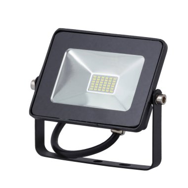 Açık hava endüstriyel güçlü siyah LED lamba logo olmadan beyaz izole bir arka plan