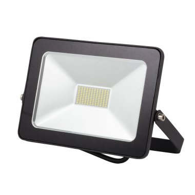 Açık hava endüstriyel güçlü siyah LED lamba logo olmadan beyaz izole bir arka plan