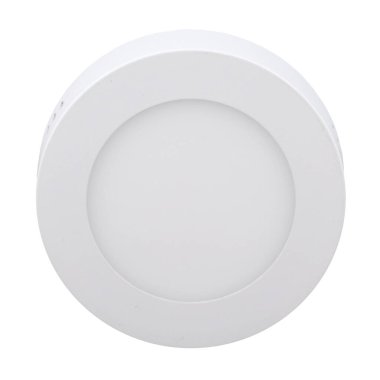 güçlü yuvarlak yüzey üzerine monte LED lamba beyaz izole arka planda logo olmadan tavana monte etmek için