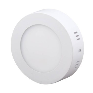 güçlü yuvarlak yüzey üzerine monte LED lamba beyaz izole arka planda logo olmadan tavana monte etmek için