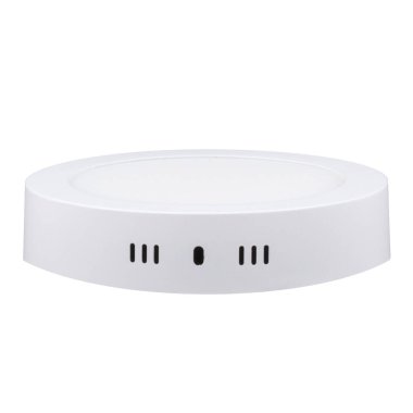 güçlü yuvarlak yüzey üzerine monte LED lamba beyaz izole arka planda logo olmadan tavana monte etmek için