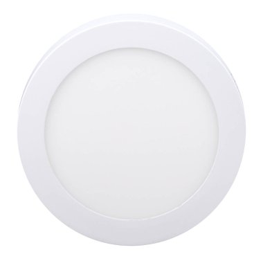 güçlü yuvarlak yüzey üzerine monte LED lamba beyaz izole arka planda logo olmadan tavana monte etmek için