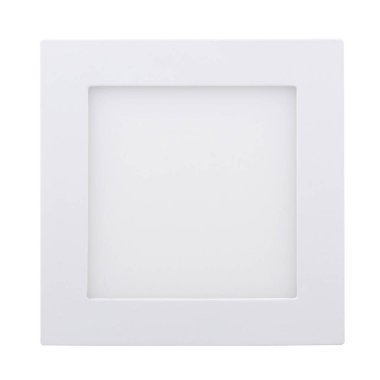 Beyaz izole bir arkaplanda logo olmadan tavana monte etmek için güçlü bir kare LED lamba