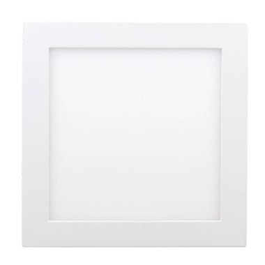 Beyaz izole bir arkaplanda logo olmadan tavana monte etmek için güçlü bir kare LED lamba