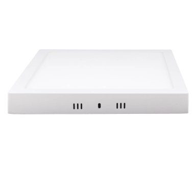 güçlü kare yüzey, beyaz izole arkaplanda logo olmadan tavana monte etmek için LED fener monte etti