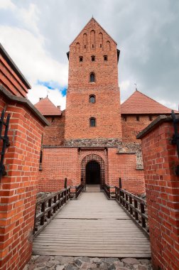 trakai eski tuğla kale girişine