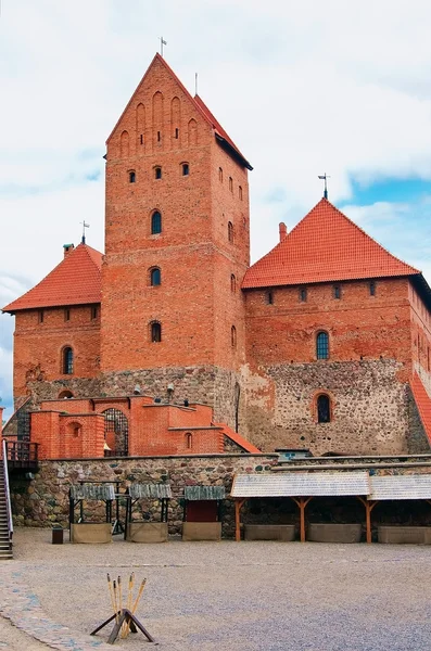 Rotes Backsteinschloss — Stockfoto