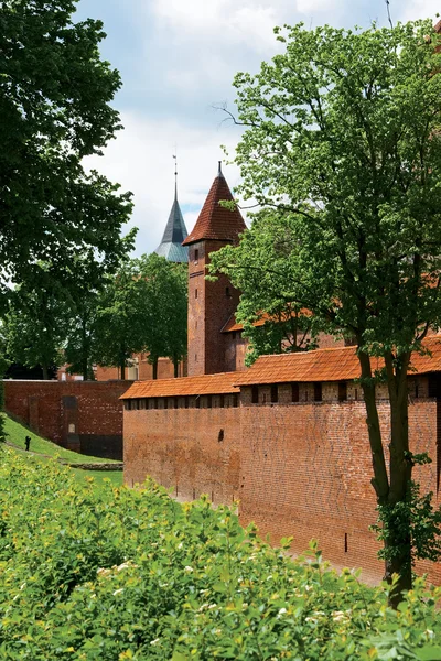 Landschaft mit Burgturm malbrok — Stockfoto