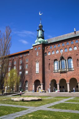 Stockholm Belediye kulesi. İsveç