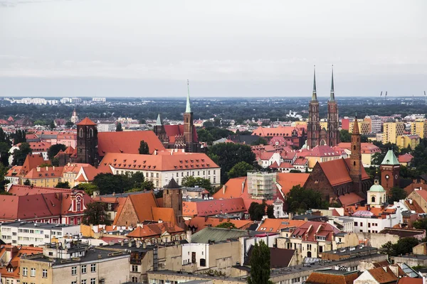 Wroclaw da una torre alta — Foto Stock