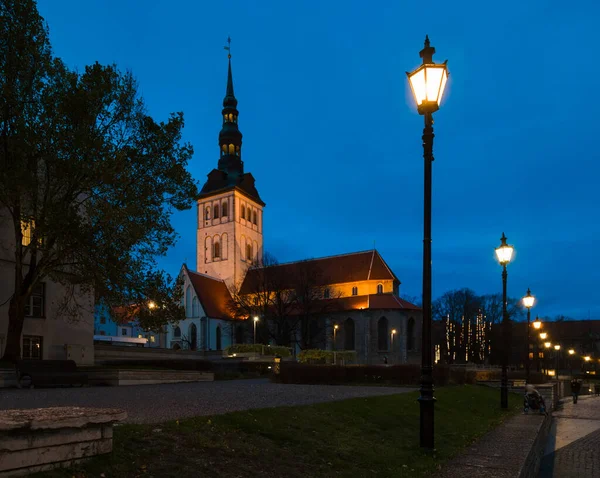 Estonia Tallinn Niguliste Church One Main Medieval Churches Tallinn Temple — Zdjęcie stockowe