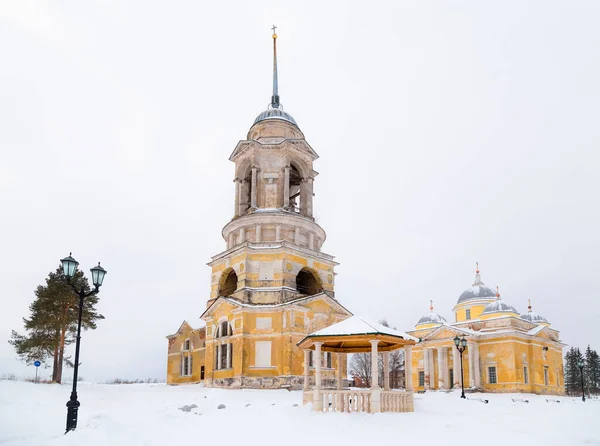 Ryssland Tver Oblast Staritsa Frälsarens Kyrka Inte Gjord Händer Och — Stockfoto