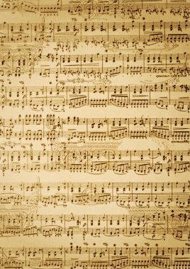 Vintage müzik sayfası