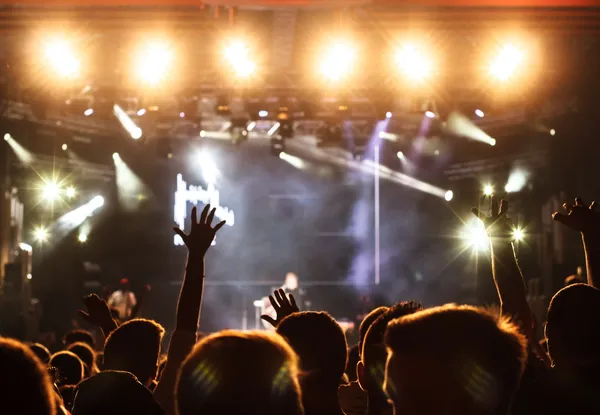 Folkmassa vid konsert — Stockfoto