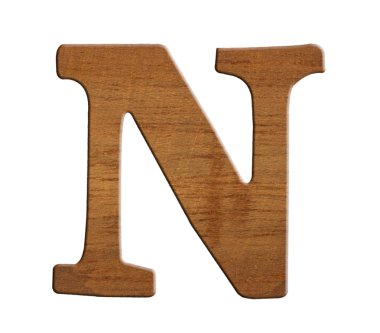 alfabe, ahşaptan yapılmış izole beyaz zemin üzerine.