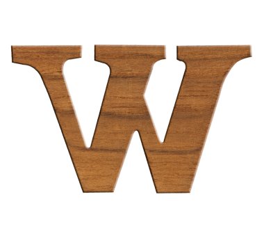 alfabe, ahşaptan yapılmış izole beyaz zemin üzerine.