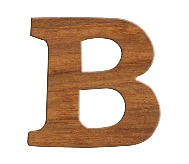 alfabe, ahşaptan yapılmış izole beyaz zemin üzerine.