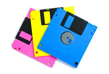 Beyaz arka plan üzerinde izole disket