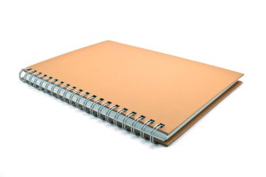 Beyaz arka plan üzerinde izole defter kapağı
