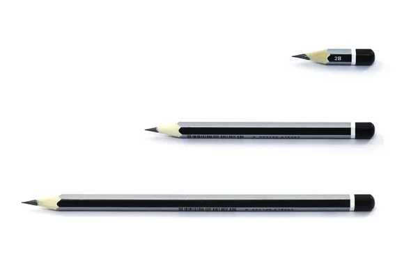 Wirydarz-do góry obraz ołówek na białym tle — Zdjęcie stockowe